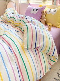 L'essentiel linge de maison Juego de funda de edredón Funny - Amarillo, Lila
